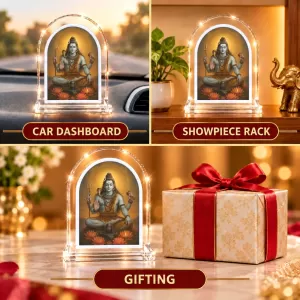 Lord Shiva L Shape Acrylic Showpiece 3 X 3.5 Inch For Home, Office And Car (F177541) Lord Shiva L Shape Acrylic Showpiece 3 X 3.5 Inch For Home, Office And Car (F177541)