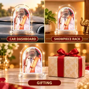 Sri Sri Ravi Shankar L Shape Acrylic Showpiece 3 X 3.5 Inch For Home, Office And Car (F177559) Sri Sri Ravi Shankar L Shape Acrylic Showpiece 3 X 3.5 Inch For Home, Office And Car (F177559)