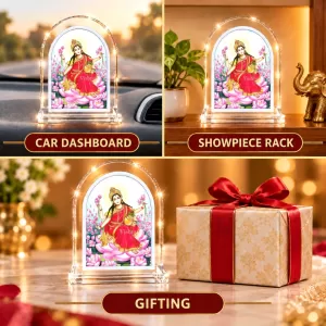 Maa Durga L Shape Acrylic Showpiece 3 X 3.5 Inch For Home, Office And Car (F177595) Maa Durga L Shape Acrylic Showpiece 3 X 3.5 Inch For Home, Office And Car (F177595)