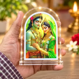 Radha Krishna L Shape Acrylic Showpiece 3 X 3.5 Inch For Home, Office And Car (F175697) Radha Krishna L Shape Acrylic Showpiece 3 X 3.5 Inch For Home, Office And Car (F175697)