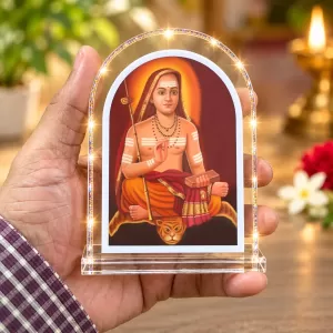Adi Shankaracharya L Shape Acrylic Showpiece 3 X 3.5 Inch For Home, Office And Car (F175705)