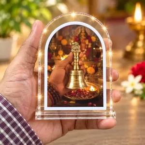 Traditional Brass Ritual Bell (ghanti) L Shape Acrylic Showpiece 3 X 3.5 Inch For Home, Office And Car (F175711) Traditional Brass Ritual Bell (ghanti) L Shape Acrylic Showpiece 3 X 3.5 Inch For Home, Office And Car (F175711)