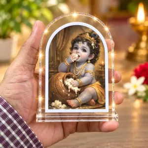 Baby Krishna L Shape Acrylic Showpiece 3 X 3.5 Inch For Home, Office And Car (F175718) Baby Krishna L Shape Acrylic Showpiece 3 X 3.5 Inch For Home, Office And Car (F175718)