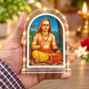 Adi Shankaracharya L Shape Acrylic Showpiece 3 X 3.5 Inch For Home, Office And Car (F175719)
