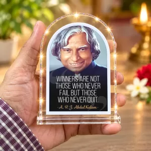 A. P. J. Abdul Kalam L Shape Acrylic Showpiece 3 X 3.5 Inch For Home, Office And Car (F175723) A. P. J. Abdul Kalam L Shape Acrylic Showpiece 3 X 3.5 Inch For Home, Office And Car (F175723)