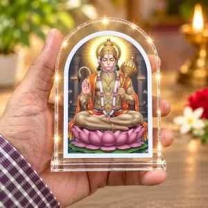 Hanuman L Shape Acrylic Showpiece 3 X 3.5 Inch For Home, Office And Car (F175726)