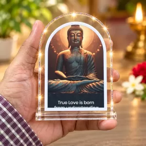 Buddha L Shape Acrylic Showpiece 3 X 3.5 Inch For Home, Office And Car (F175728) Buddha L Shape Acrylic Showpiece 3 X 3.5 Inch For Home, Office And Car (F175728)