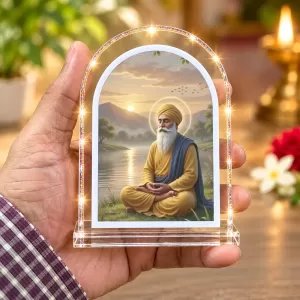 Guru Nanak L Shape Acrylic Showpiece 3 X 3.5 Inch For Home, Office And Car (F175729) Guru Nanak L Shape Acrylic Showpiece 3 X 3.5 Inch For Home, Office And Car (F175729)