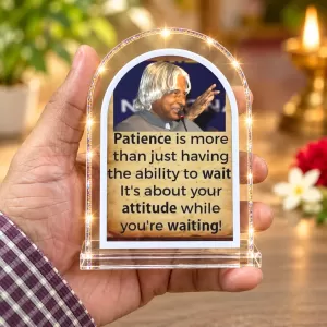 A. P. J. Abdul Kalam L Shape Acrylic Showpiece 3 X 3.5 Inch For Home, Office And Car (F175736)