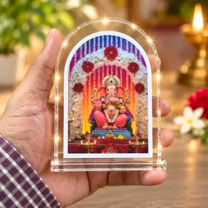 Lord Ganesha L Shape Acrylic Showpiece 3 X 3.5 Inch For Home, Office And Car (F175738) Lord Ganesha L Shape Acrylic Showpiece 3 X 3.5 Inch For Home, Office And Car (F175738)