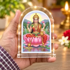Goddess Lakshmi L Shape Acrylic Showpiece 3 X 3.5 Inch For Home, Office And Car (F175743) Goddess Lakshmi L Shape Acrylic Showpiece 3 X 3.5 Inch For Home, Office And Car (F175743)