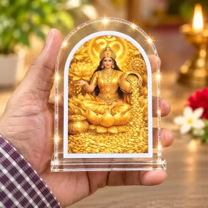 Goddess Lakshmi L Shape Acrylic Showpiece 3 X 3.5 Inch For Home, Office And Car (F175744) Goddess Lakshmi L Shape Acrylic Showpiece 3 X 3.5 Inch For Home, Office And Car (F175744)