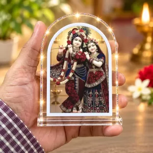 Radha Krishna L Shape Acrylic Showpiece 3 X 3.5 Inch For Home, Office And Car (F175754) Radha Krishna L Shape Acrylic Showpiece 3 X 3.5 Inch For Home, Office And Car (F175754)