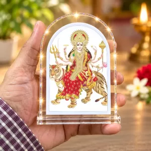 Durga Maa L Shape Acrylic Showpiece 3 X 3.5 Inch For Home, Office And Car (F175757) Durga Maa L Shape Acrylic Showpiece 3 X 3.5 Inch For Home, Office And Car (F175757)