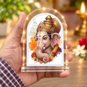Lord Ganesha L Shape Acrylic Showpiece 3 X 3.5 Inch For Home, Office And Car (F175760) Lord Ganesha L Shape Acrylic Showpiece 3 X 3.5 Inch For Home, Office And Car (F175760)