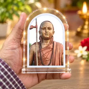 Adi Shankaracharya L Shape Acrylic Showpiece 3 X 3.5 Inch For Home, Office And Car (F175763)
