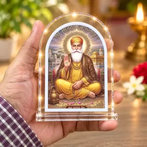 Guru Nanak Dev Ji L Shape Acrylic Showpiece 3 X 3.5 Inch For Home, Office And Car (F175765) Guru Nanak Dev Ji L Shape Acrylic Showpiece 3 X 3.5 Inch For Home, Office And Car (F175765)