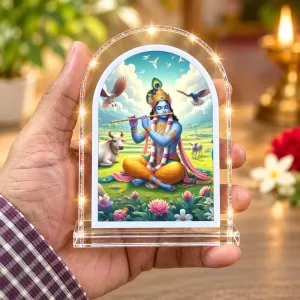 Lord Krishna L Shape Acrylic Showpiece 3 X 3.5 Inch For Home, Office And Car (F175766) Lord Krishna L Shape Acrylic Showpiece 3 X 3.5 Inch For Home, Office And Car (F175766)