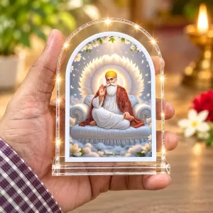 Guru Nanak L Shape Acrylic Showpiece 3 X 3.5 Inch For Home, Office And Car (F175783) Guru Nanak L Shape Acrylic Showpiece 3 X 3.5 Inch For Home, Office And Car (F175783)