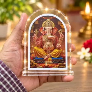 Lord Ganesha L Shape Acrylic Showpiece 3 X 3.5 Inch For Home, Office And Car (F175796) Lord Ganesha L Shape Acrylic Showpiece 3 X 3.5 Inch For Home, Office And Car (F175796)