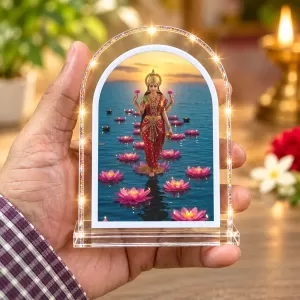 Goddess Lakshmi L Shape Acrylic Showpiece 3 X 3.5 Inch For Home, Office And Car (F175799) Goddess Lakshmi L Shape Acrylic Showpiece 3 X 3.5 Inch For Home, Office And Car (F175799)
