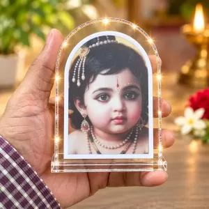 Lord Krishna L Shape Acrylic Showpiece 3 X 3.5 Inch For Home, Office And Car (F175803) Lord Krishna L Shape Acrylic Showpiece 3 X 3.5 Inch For Home, Office And Car (F175803)