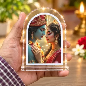 Radha Krishna L Shape Acrylic Showpiece 3 X 3.5 Inch For Home, Office And Car (F175806) Radha Krishna L Shape Acrylic Showpiece 3 X 3.5 Inch For Home, Office And Car (F175806)