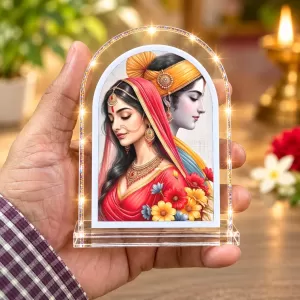 Shree Krishna And Shree Radha L Shape Acrylic Showpiece 3 X 3.5 Inch For Home, Office And Car (F175807) Shree Krishna And Shree Radha L Shape Acrylic Showpiece 3 X 3.5 Inch For Home, Office And Car (F175807)