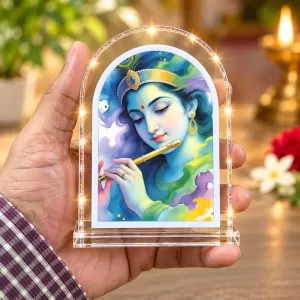 Lord Krishna L Shape Acrylic Showpiece 3 X 3.5 Inch For Home, Office And Car (F175814) Lord Krishna L Shape Acrylic Showpiece 3 X 3.5 Inch For Home, Office And Car (F175814)