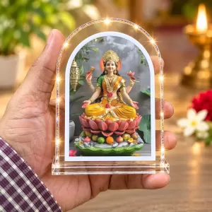 Goddess Lakshmi L Shape Acrylic Showpiece 3 X 3.5 Inch For Home, Office And Car (F175821)