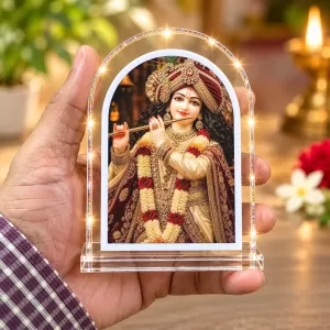 Lord Krishna L Shape Acrylic Showpiece 3 X 3.5 Inch For Home, Office And Car (F175826) Lord Krishna L Shape Acrylic Showpiece 3 X 3.5 Inch For Home, Office And Car (F175826)