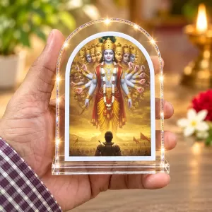 Shree Krishna L Shape Acrylic Showpiece 3 X 3.5 Inch For Home, Office And Car (F175828) Shree Krishna L Shape Acrylic Showpiece 3 X 3.5 Inch For Home, Office And Car (F175828)