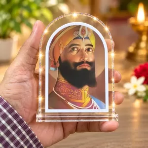 Guru Gobind Singh L Shape Acrylic Showpiece 3 X 3.5 Inch For Home, Office And Car (F175831) Guru Gobind Singh L Shape Acrylic Showpiece 3 X 3.5 Inch For Home, Office And Car (F175831)
