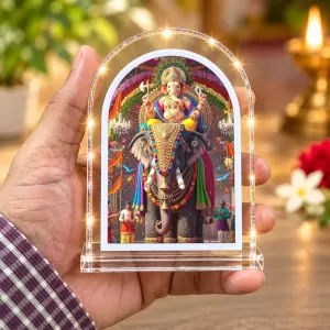 Lord Ganesha L Shape Acrylic Showpiece 3 X 3.5 Inch For Home, Office And Car (F175849) Lord Ganesha L Shape Acrylic Showpiece 3 X 3.5 Inch For Home, Office And Car (F175849)