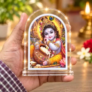 Lord Krishna L Shape Acrylic Showpiece 3 X 3.5 Inch For Home, Office And Car (F175851) Lord Krishna L Shape Acrylic Showpiece 3 X 3.5 Inch For Home, Office And Car (F175851)