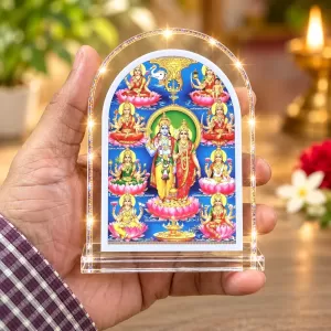 Astha Lakshmi L Shape Acrylic Showpiece 3 X 3.5 Inch For Home, Office And Car (F175863)