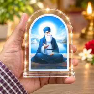 Guru Nanak Dev Ji L Shape Acrylic Showpiece 3 X 3.5 Inch For Home, Office And Car (F175867) Guru Nanak Dev Ji L Shape Acrylic Showpiece 3 X 3.5 Inch For Home, Office And Car (F175867)