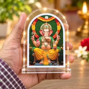 Lord Ganesha L Shape Acrylic Showpiece 3 X 3.5 Inch For Home, Office And Car (F175868) Lord Ganesha L Shape Acrylic Showpiece 3 X 3.5 Inch For Home, Office And Car (F175868)