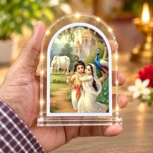 Radha Krishna L Shape Acrylic Showpiece 3 X 3.5 Inch For Home, Office And Car (F175872) Radha Krishna L Shape Acrylic Showpiece 3 X 3.5 Inch For Home, Office And Car (F175872)