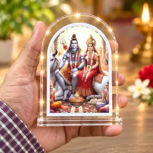Shiva Parvati L Shape Acrylic Showpiece 3 X 3.5 Inch For Home, Office And Car (F175882) Shiva Parvati L Shape Acrylic Showpiece 3 X 3.5 Inch For Home, Office And Car (F175882)