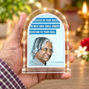 A P J Abdul Kalam L Shape Acrylic Showpiece 3 X 3.5 Inch For Home, Office And Car (F175897)