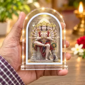 Panchmukhi Hanuman L Shape Acrylic Showpiece 3 X 3.5 Inch For Home, Office And Car (F175905) Panchmukhi Hanuman L Shape Acrylic Showpiece 3 X 3.5 Inch For Home, Office And Car (F175905)