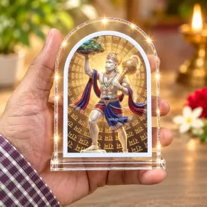 Hanuman L Shape Acrylic Showpiece 3 X 3.5 Inch For Home, Office And Car (F175907)