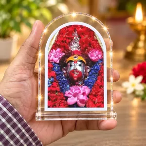 Kali Maa L Shape Acrylic Showpiece 3 X 3.5 Inch For Home, Office And Car (F175909)