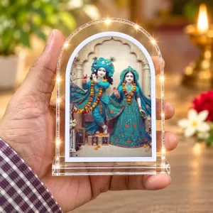 Radha Krishna L Shape Acrylic Showpiece 3 X 3.5 Inch For Home, Office And Car (F175917) Radha Krishna L Shape Acrylic Showpiece 3 X 3.5 Inch For Home, Office And Car (F175917)