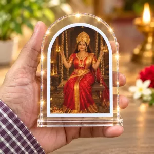 Maha Lakshmi L Shape Acrylic Showpiece 3 X 3.5 Inch For Home, Office And Car (F175921) Maha Lakshmi L Shape Acrylic Showpiece 3 X 3.5 Inch For Home, Office And Car (F175921)