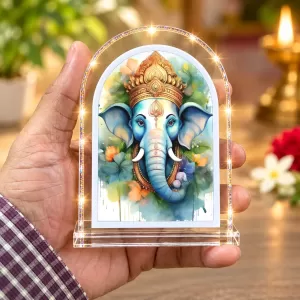 Lord Ganesha L Shape Acrylic Showpiece 3 X 3.5 Inch For Home, Office And Car (F175926) Lord Ganesha L Shape Acrylic Showpiece 3 X 3.5 Inch For Home, Office And Car (F175926)