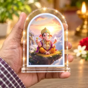 Lord Ganesha L Shape Acrylic Showpiece 3 X 3.5 Inch For Home, Office And Car (F175931) Lord Ganesha L Shape Acrylic Showpiece 3 X 3.5 Inch For Home, Office And Car (F175931)