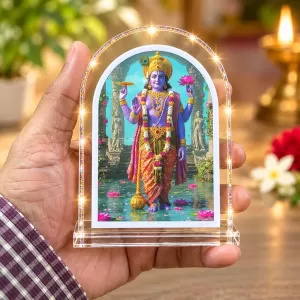 Lord Vishnu L Shape Acrylic Showpiece 3 X 3.5 Inch For Home, Office And Car (F175932) Lord Vishnu L Shape Acrylic Showpiece 3 X 3.5 Inch For Home, Office And Car (F175932)
