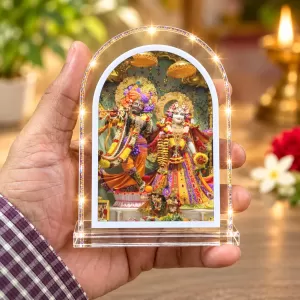 Radha Krishna L Shape Acrylic Showpiece 3 X 3.5 Inch For Home, Office And Car (F175939) Radha Krishna L Shape Acrylic Showpiece 3 X 3.5 Inch For Home, Office And Car (F175939)